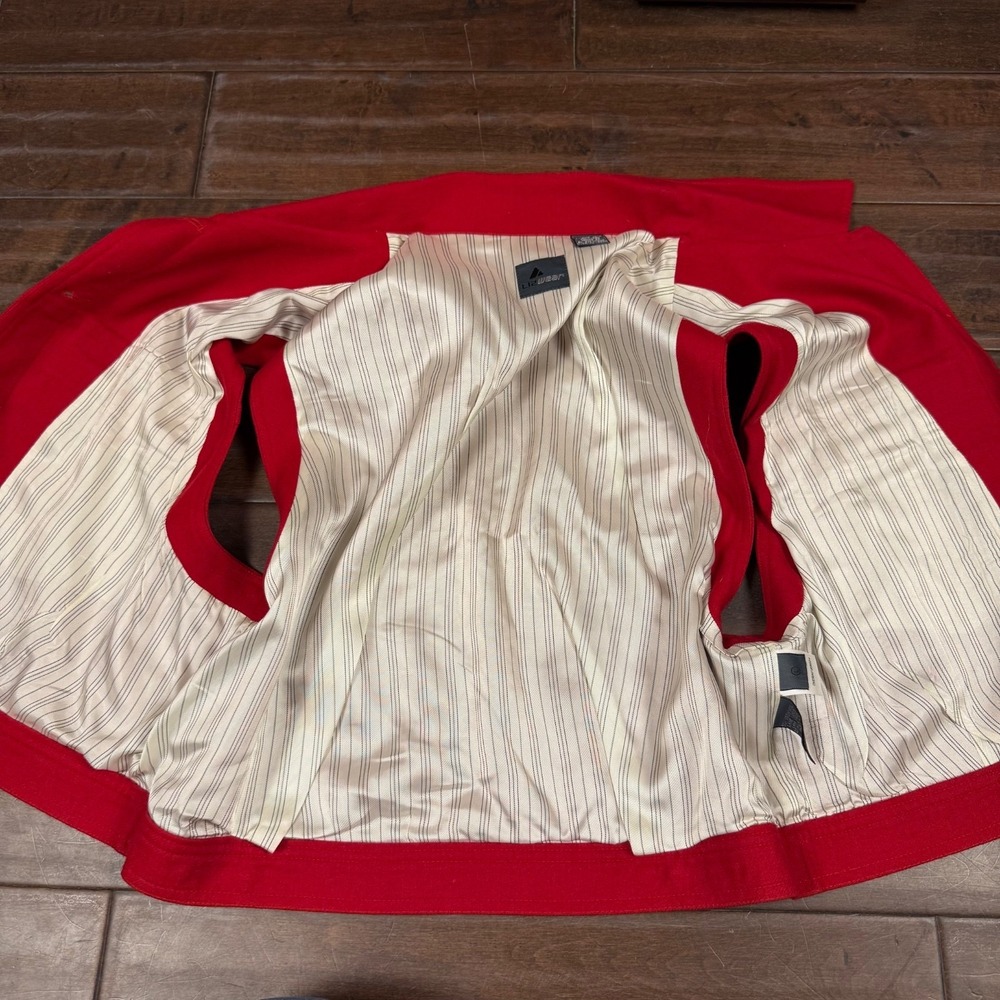 Vintage Lizwear Vest Wool Blend Vest Button Front Cabincore | Red | Size Large - Picture 8 of 8